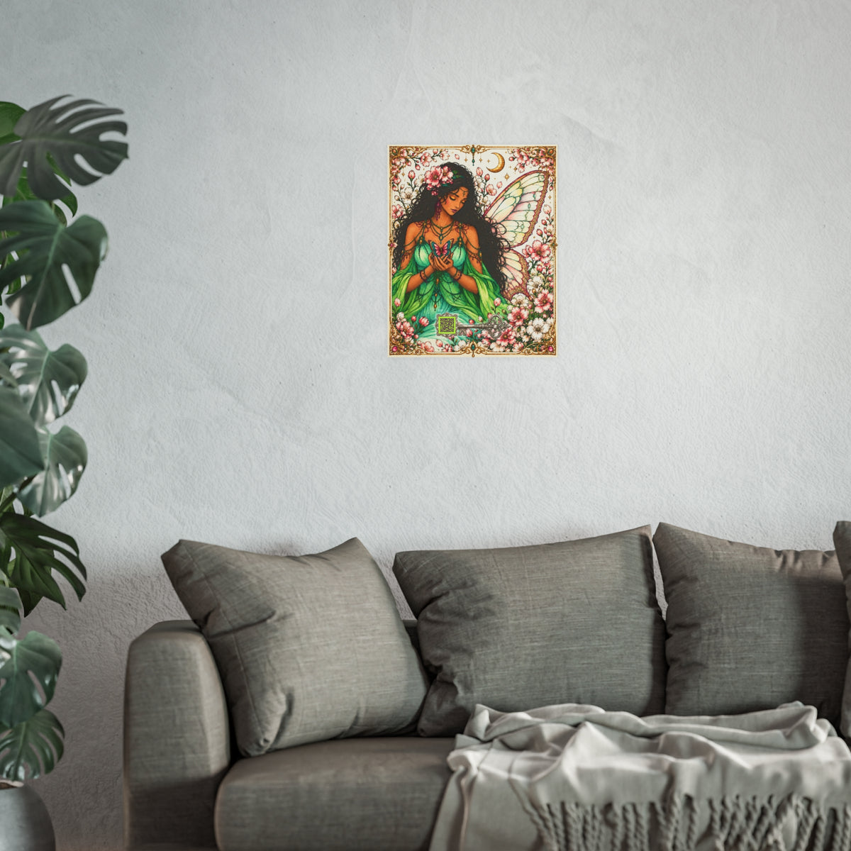 The Almond Blossom Goddess Psyche Poster — Satin & Archival Matte Print