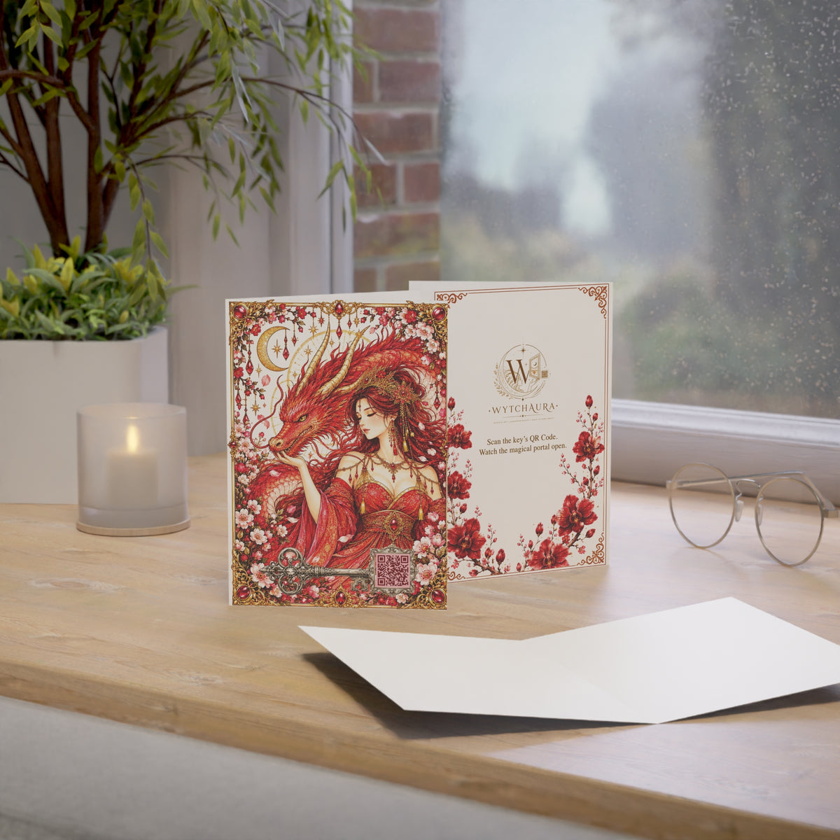 The Red Dragon Orchid - Greeting Cards — Pack of 1/10