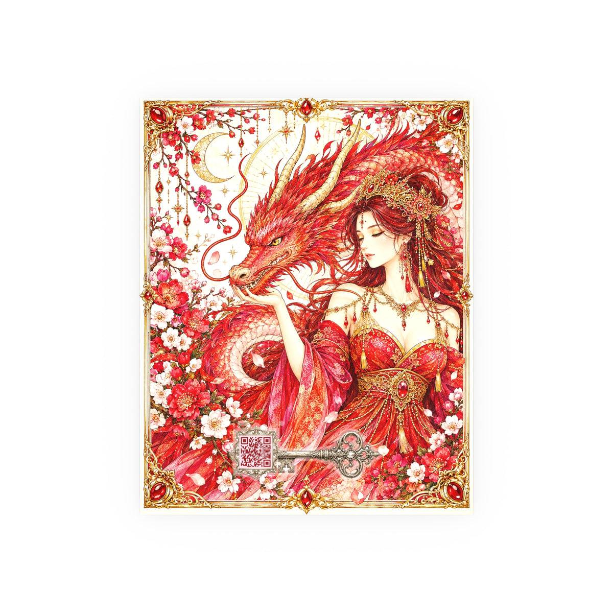 The Red Dragon Orchid – Spirit of Fire & Power Poster — Satin & Archival Matte Print