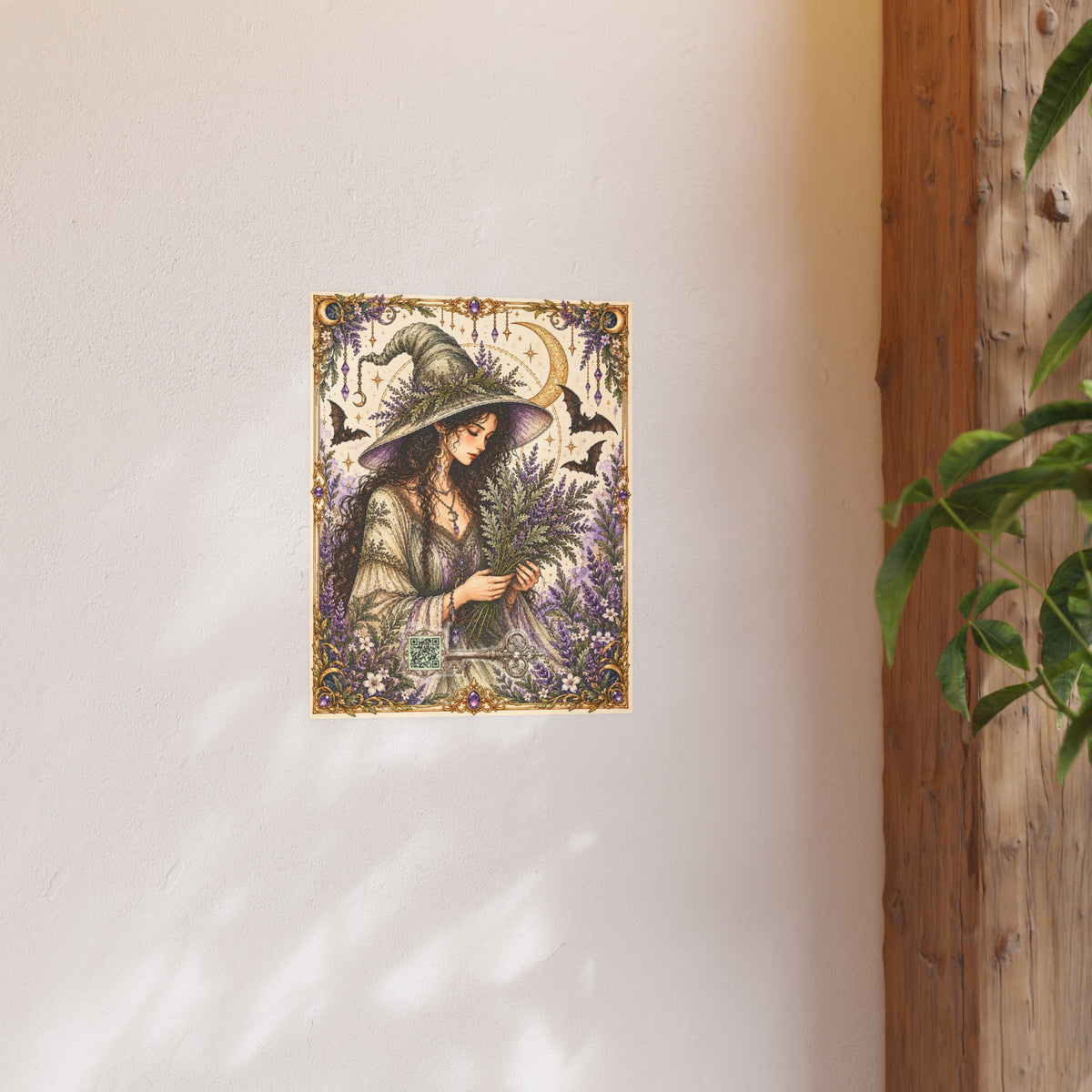The Mugwort Wise Witch – Spirit of Magic & Intuition Poster — Satin & Archival Matte Print
