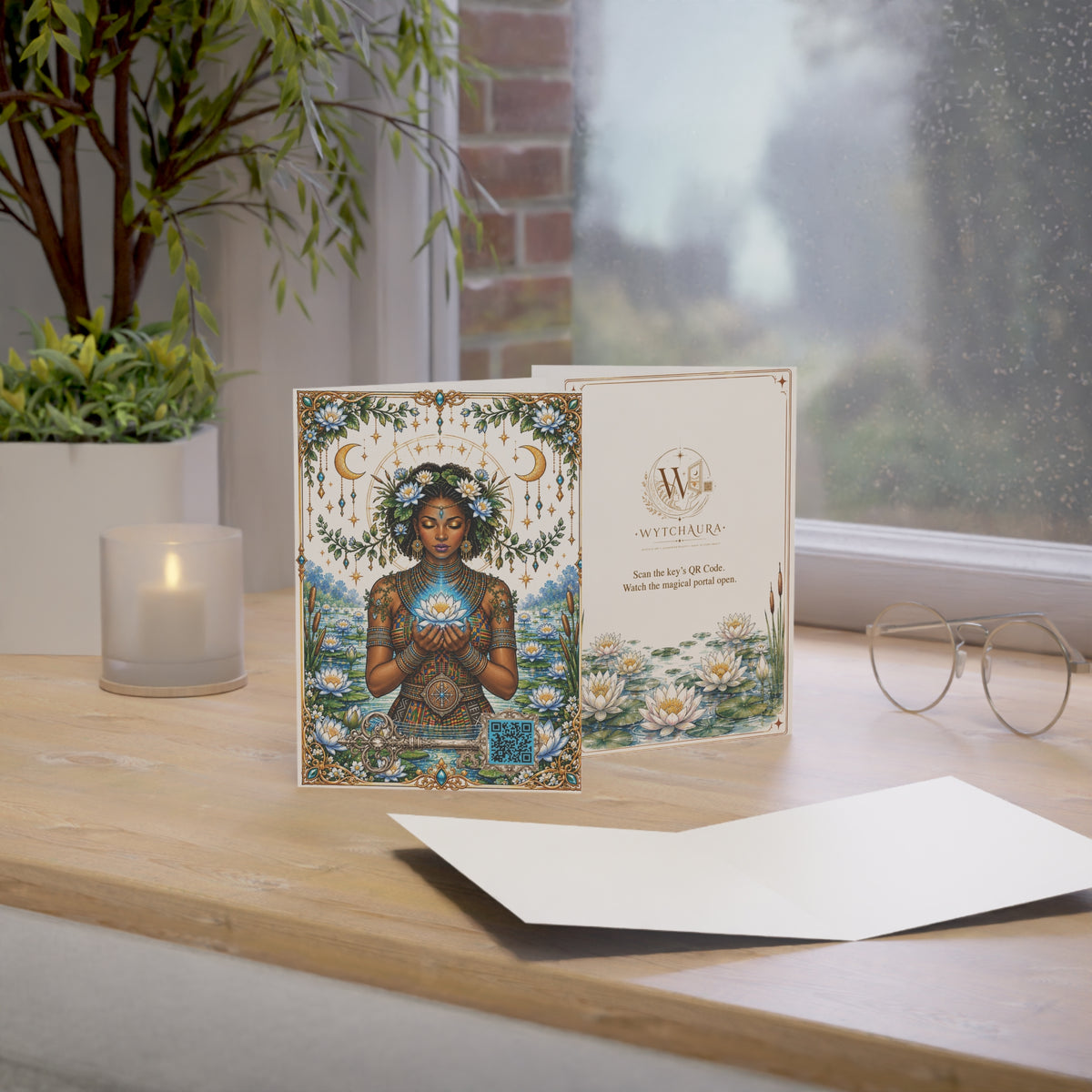 The Water Lily Goddess - Greeting Cards — Pack of 1/10