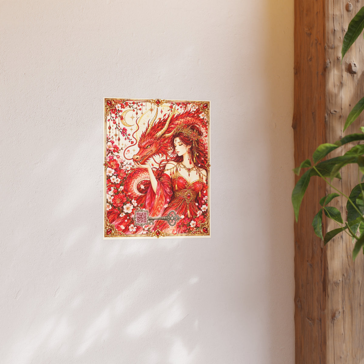 The Red Dragon Orchid – Spirit of Fire & Power Poster — Satin & Archival Matte Print