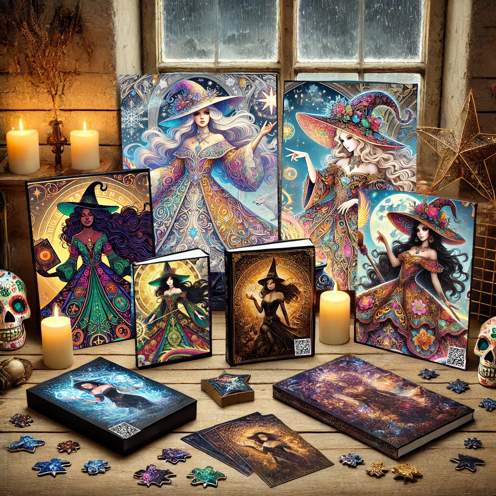 MY INNER WITCH Collection: Puzzles, Notebooks & Postcards with Augmented Reality in English & Spanish