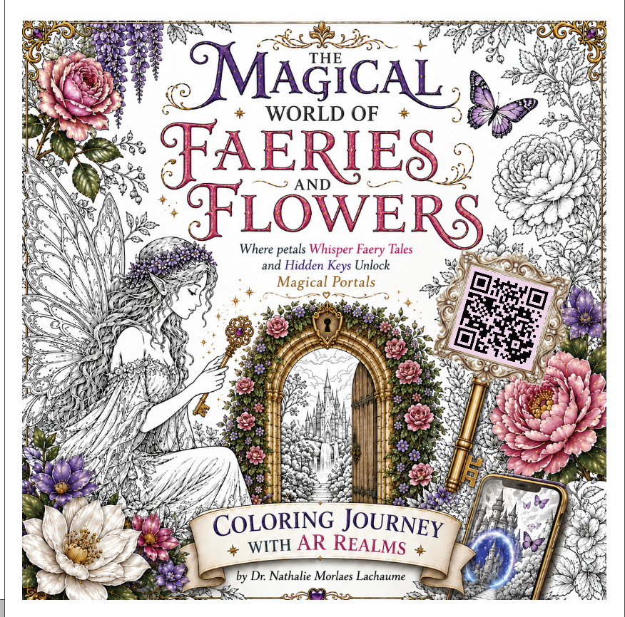 The Magic World of Faeries & Flowers Coloring Book