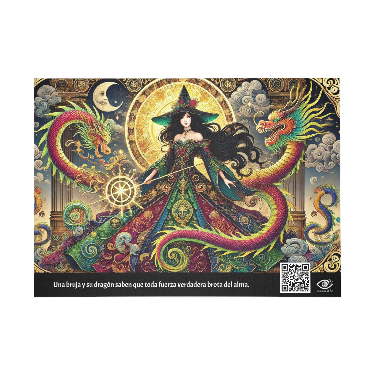 LA HECHIZERA EN MI: Dragones - – Rompecabezas Intrincado (1,000 piezas) con Realidad Aumentada
