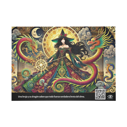 LA HECHIZERA EN MI: Dragones - – Rompecabezas Intrincado (1,000 piezas) con Realidad Aumentada