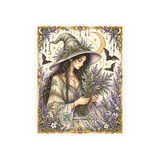 The Mugwort Wise Witch – Spirit of Magic & Intuition Poster — Satin & Archival Matte Print