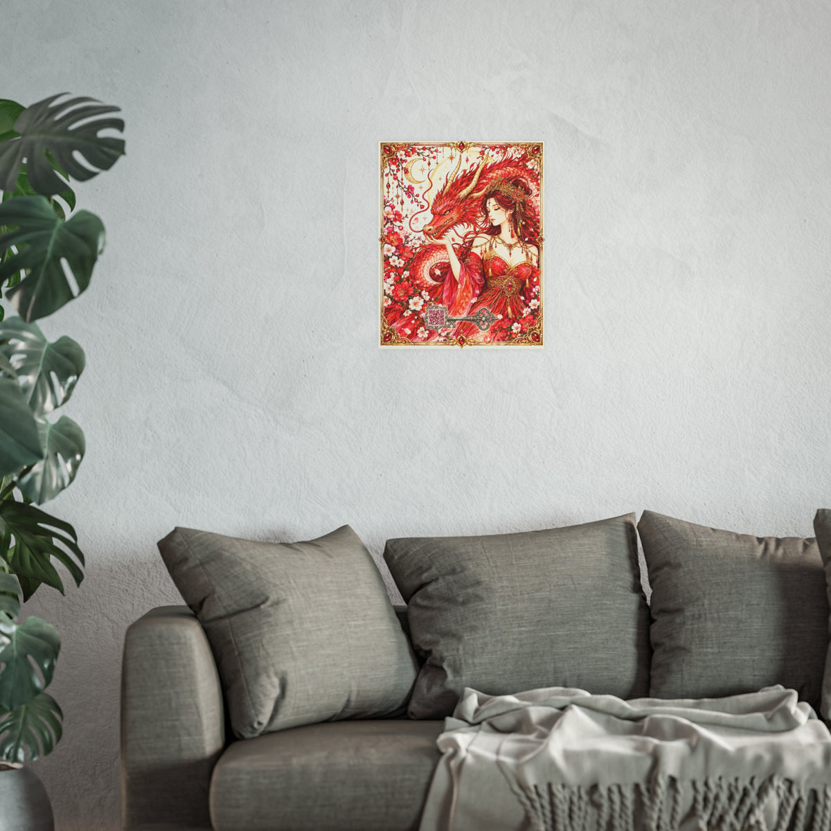 The Red Dragon Orchid – Spirit of Fire & Power Poster — Satin & Archival Matte Print