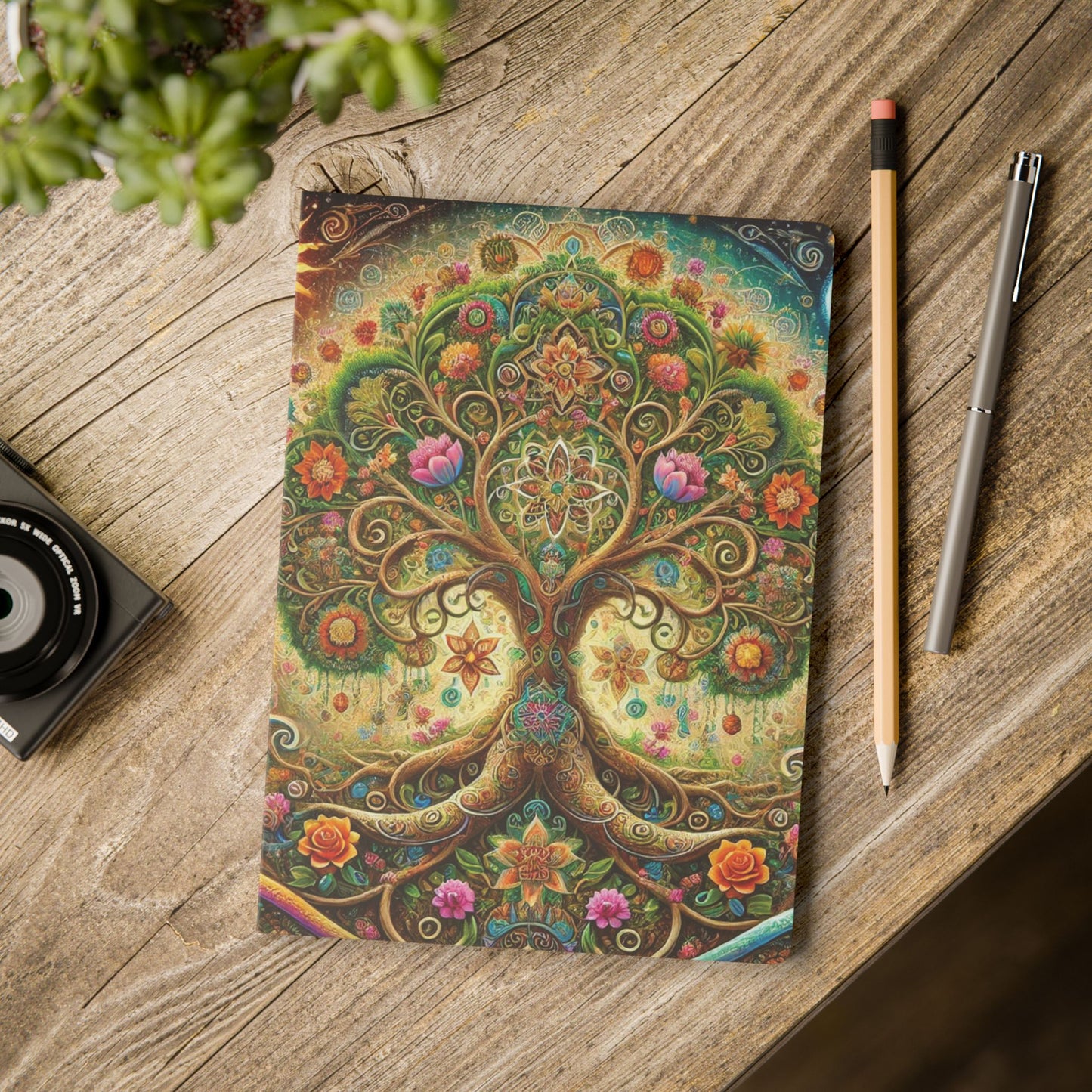 ARBOL DE VIDA - Cuaderno con Realidad Aumentada | con Arte y Frases Motivadoras