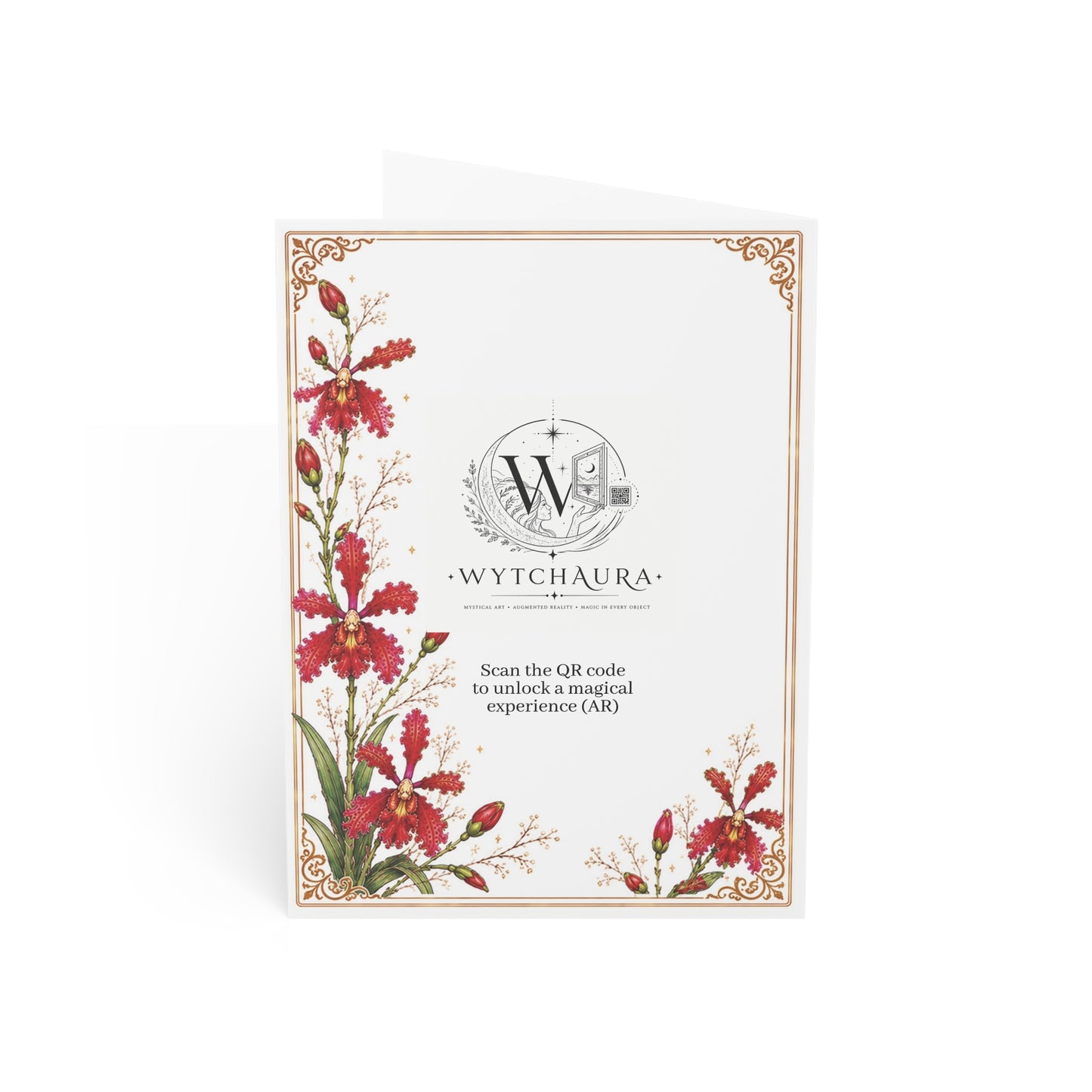 Red Dragon - Greeting Card with a Magical Key (Envelope Included) (Set of 1 or 10)