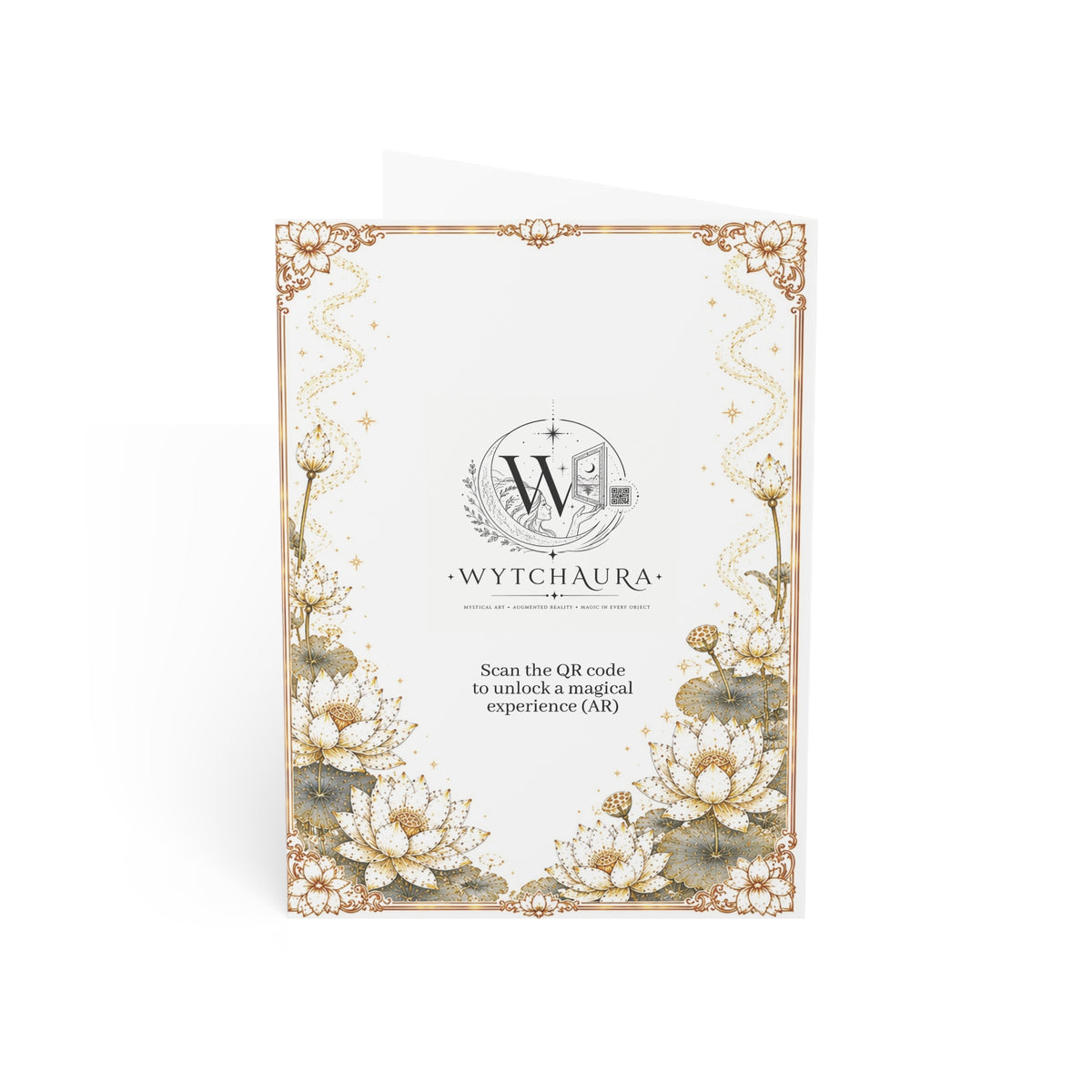 Lotus Spirit - Greeting Card with a Magical Key (Envelope Included) (Set of 1 or 10)