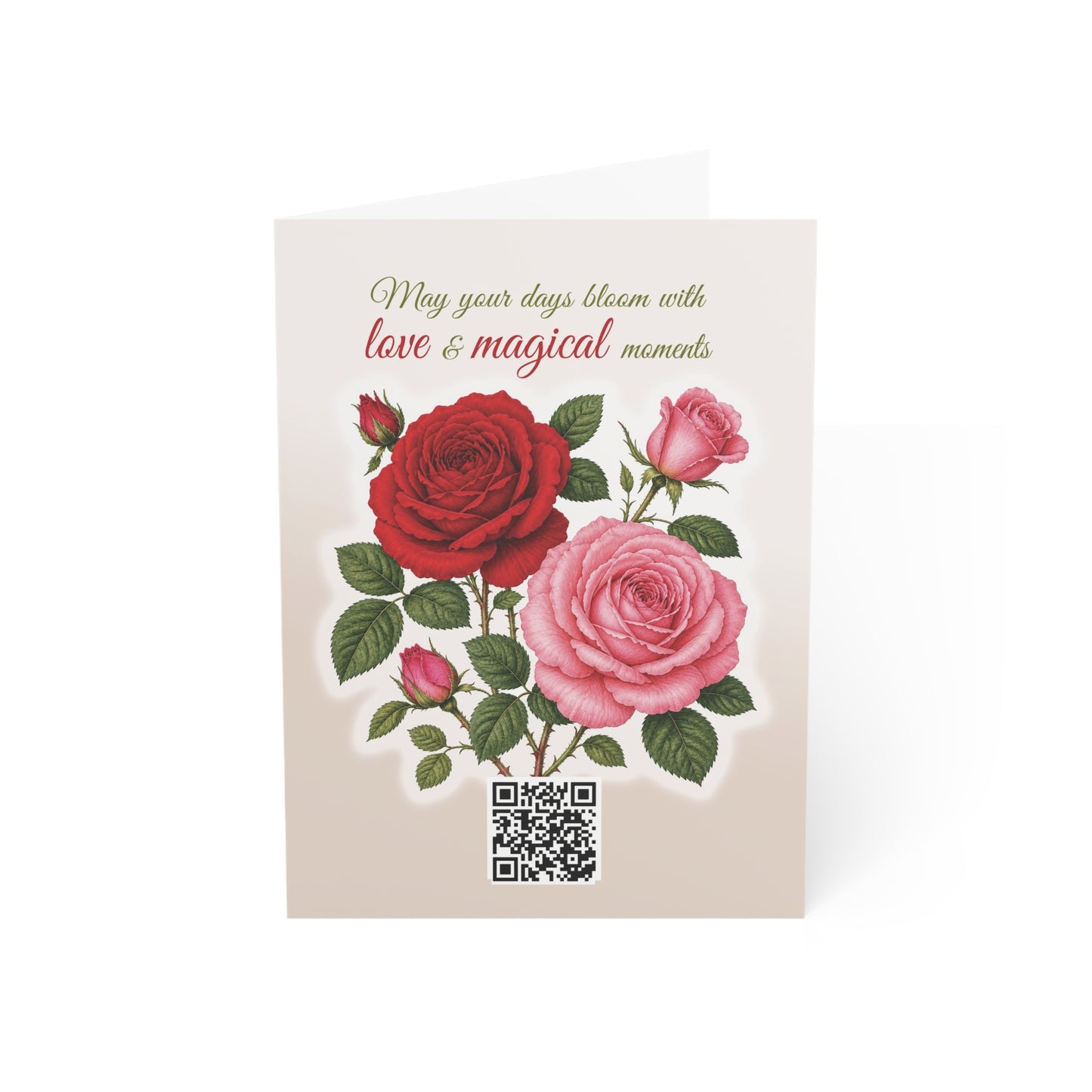 Rose Postcard with Interactive AR Experience (Envelope Included) (Set of 1 or 10)