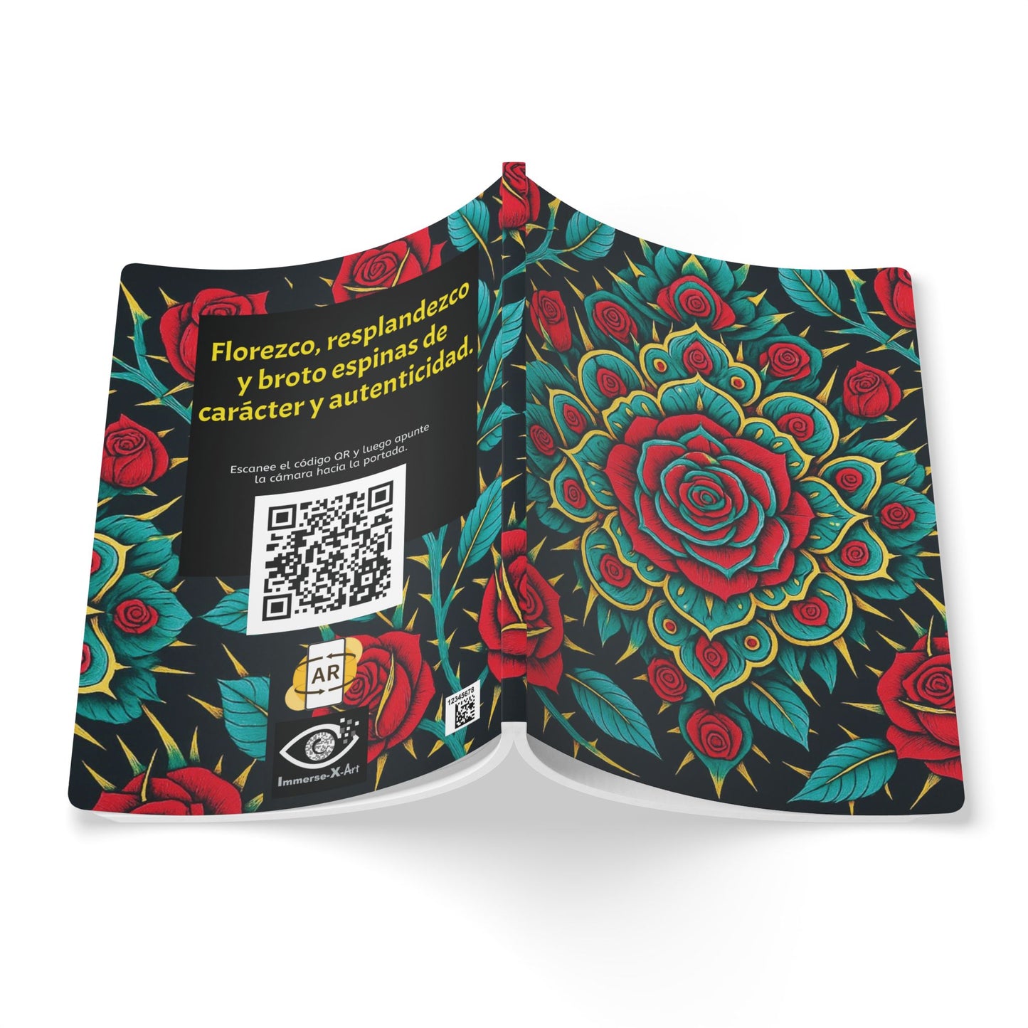 ROSAS Y ESPINAS - Cuaderno con Realidad Aumentada | Cuaderno Inspirador con Arte y Frases Motivadoras