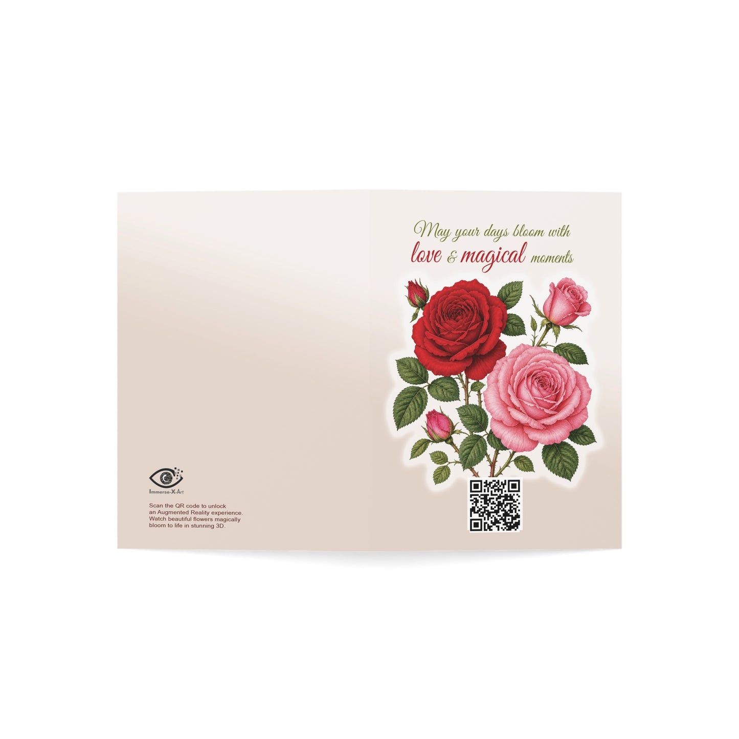 Rose Postcard with Interactive AR Experience (Envelope Included) (Set of 1 or 10)
