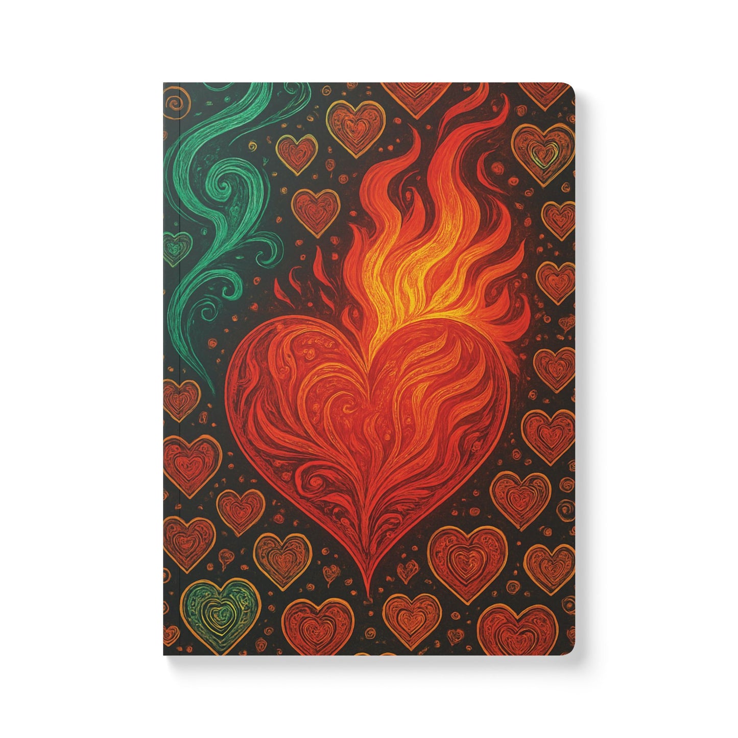 CORAZÓN EN LLAMAS - Diario con Realidad Aumentada | Cuaderno Inspirador con Arte y Frases Motivadoras