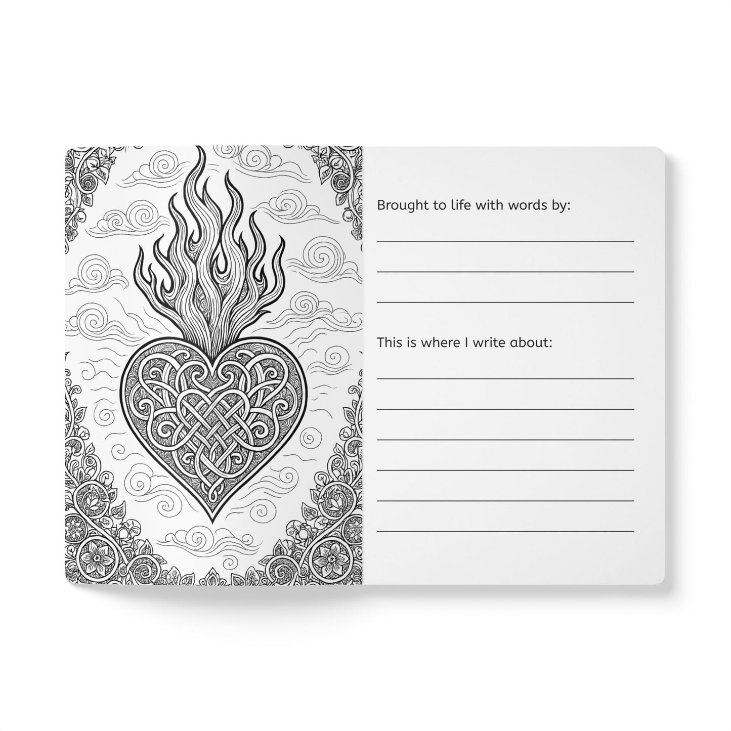 HEART ON FIRE - Journal with  an Augmented Reality Experience | Inspiring Notebook with Art & Quotes