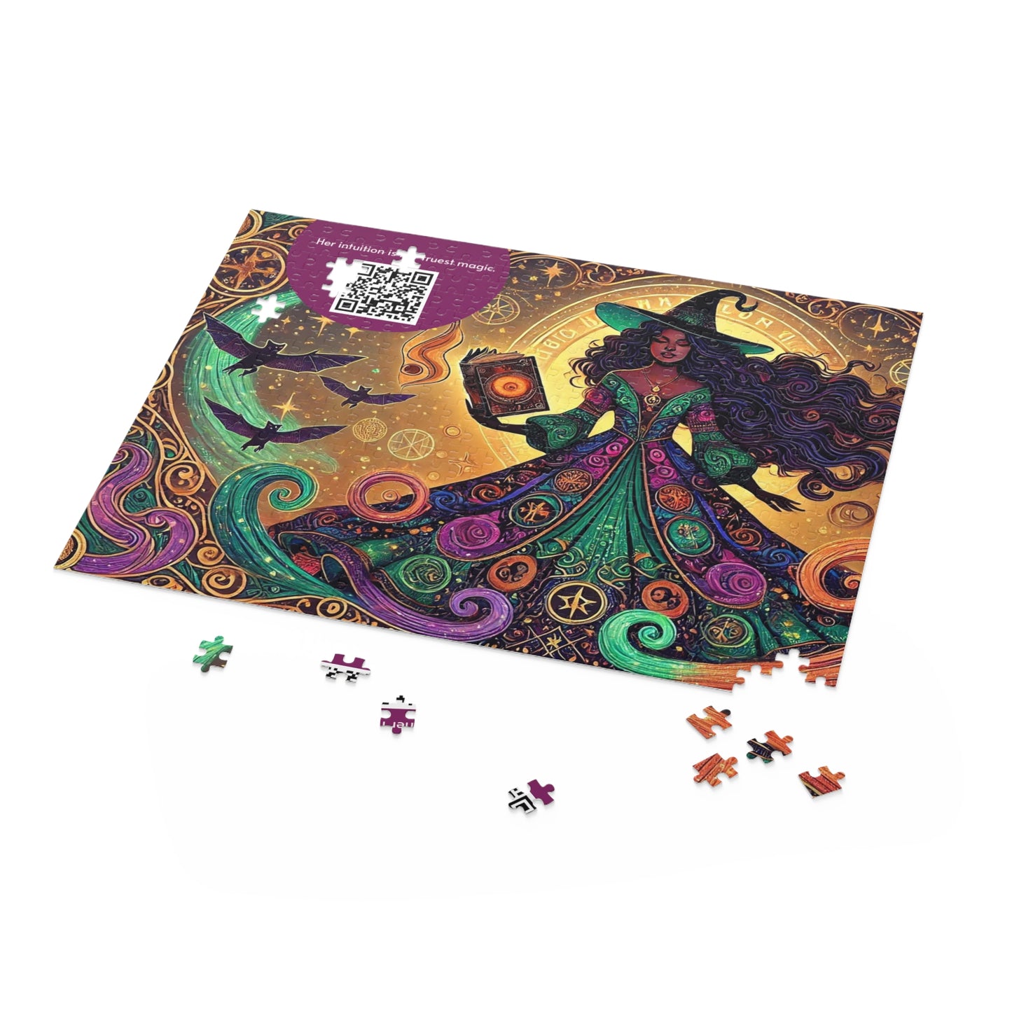MY INNER WITCH: Bat Magic - Intricate Puzzle (120/252/500 pcs) with Augmented Reality