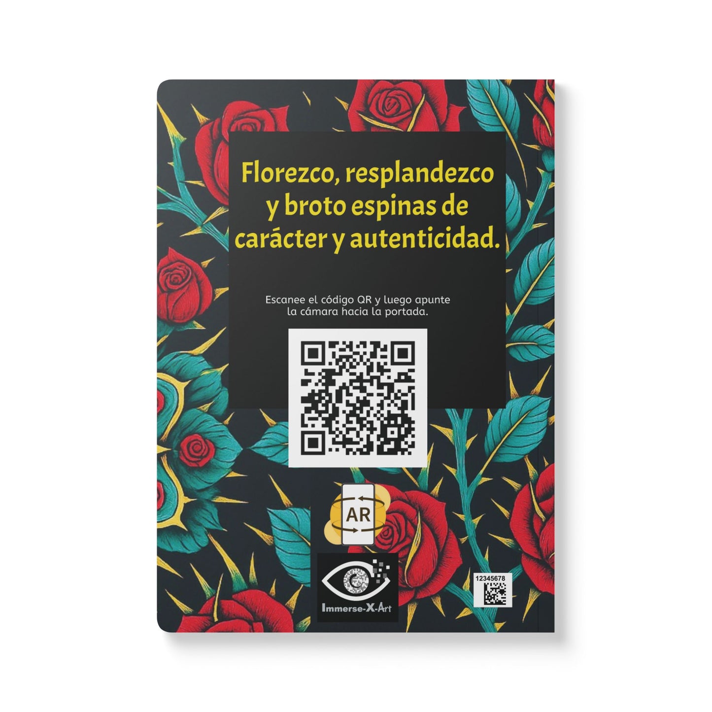 ROSAS Y ESPINAS - Cuaderno con Realidad Aumentada | Cuaderno Inspirador con Arte y Frases Motivadoras