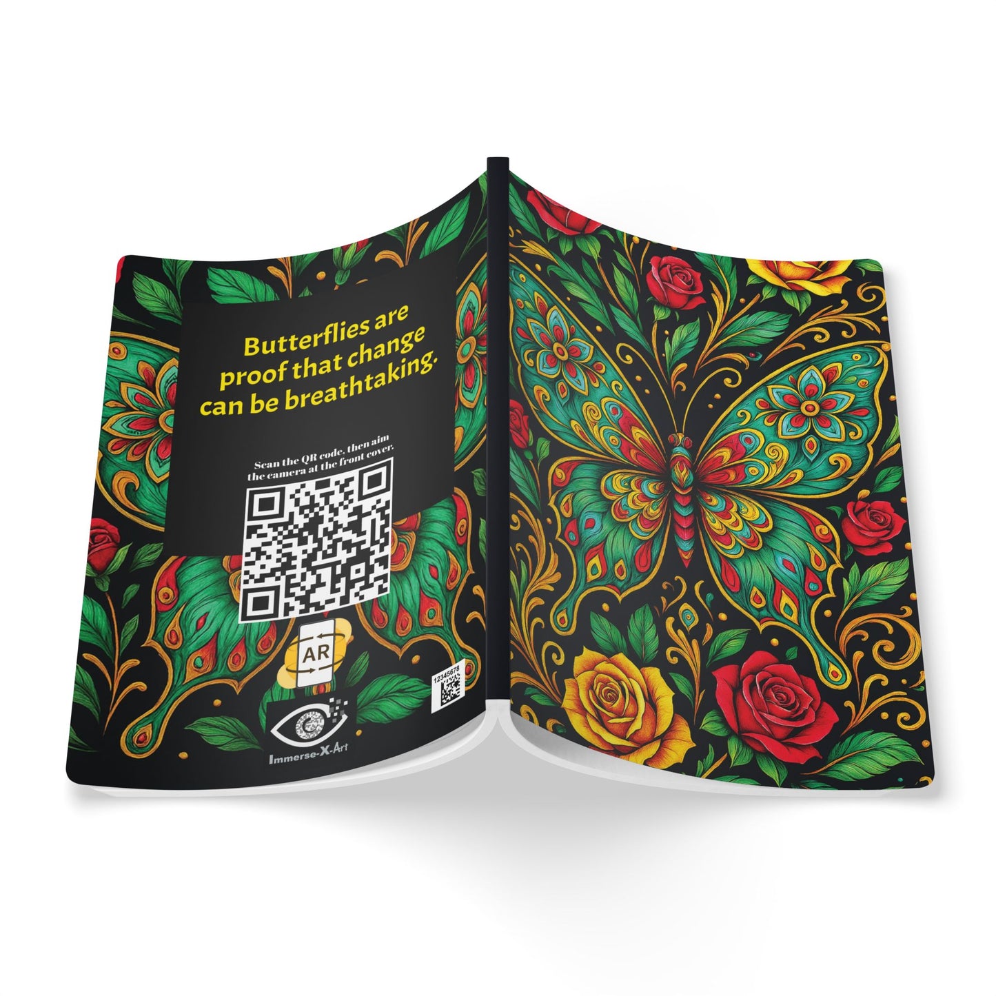 DANCE OF BUTTERFLIES - Augmented Reality Journal | Inspiring Notebook with Art & Quotes