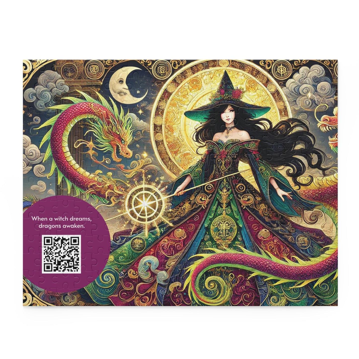 MY INNER WITCH: Dragon Magic - Intricate Puzzle (120/252/500 pcs) with Augmented Reality