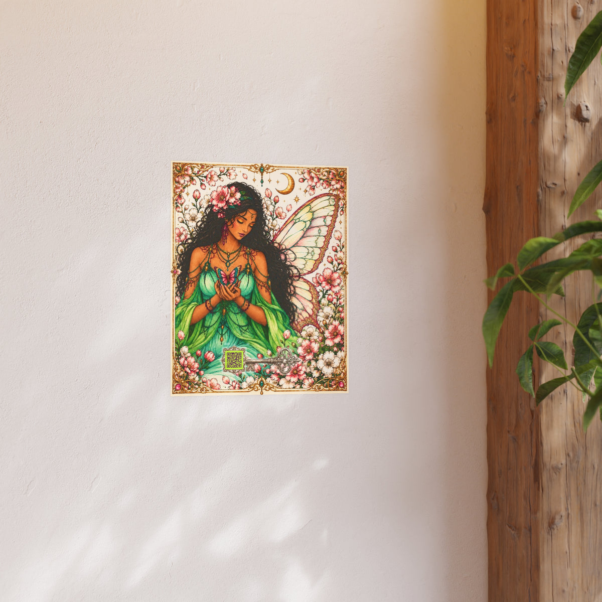 The Almond Blossom Goddess Psyche Poster — Satin & Archival Matte Print