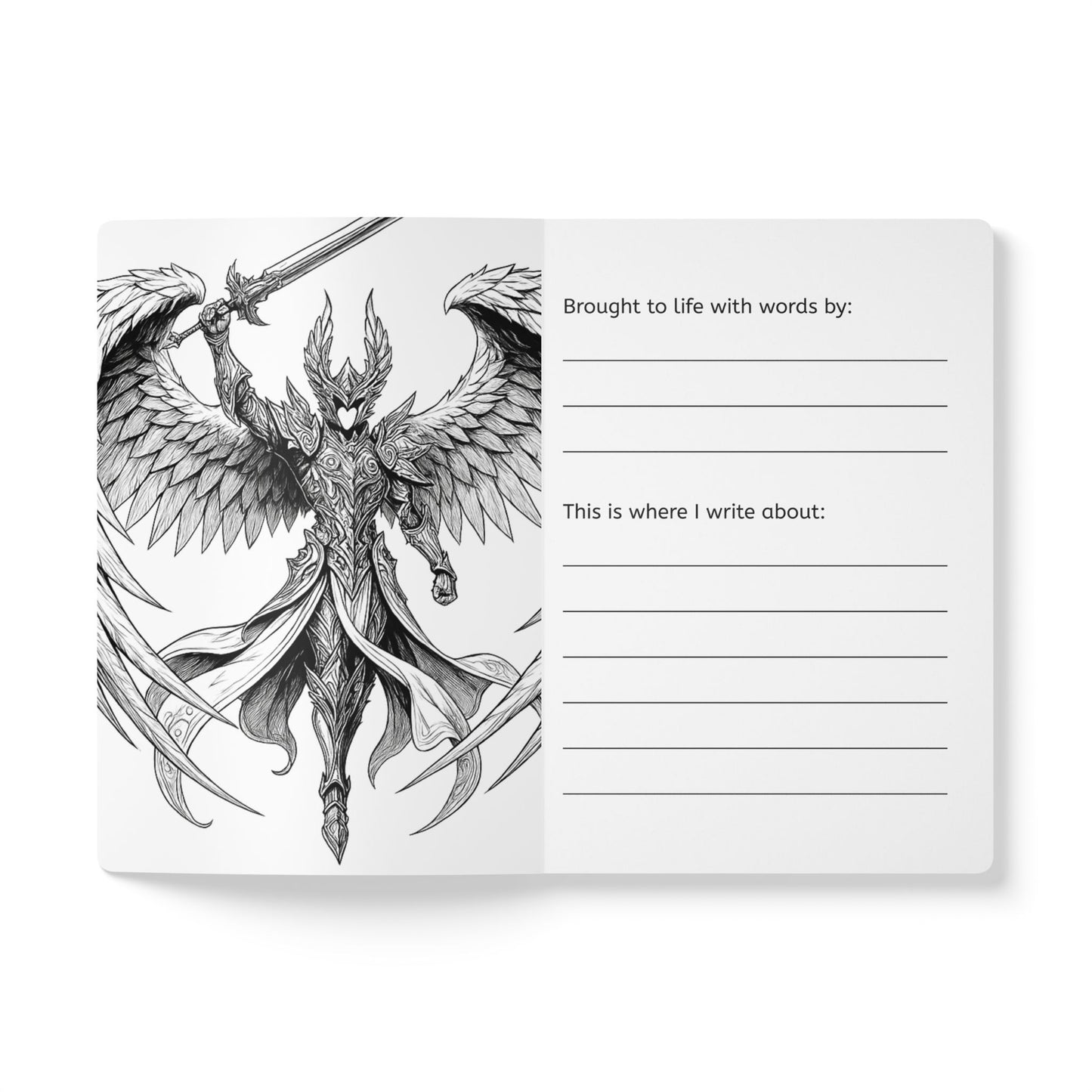 WARRIOR ANGEL - Journal with  an Augmented Reality Experience | Inspiring Notebook with Art & Quotes