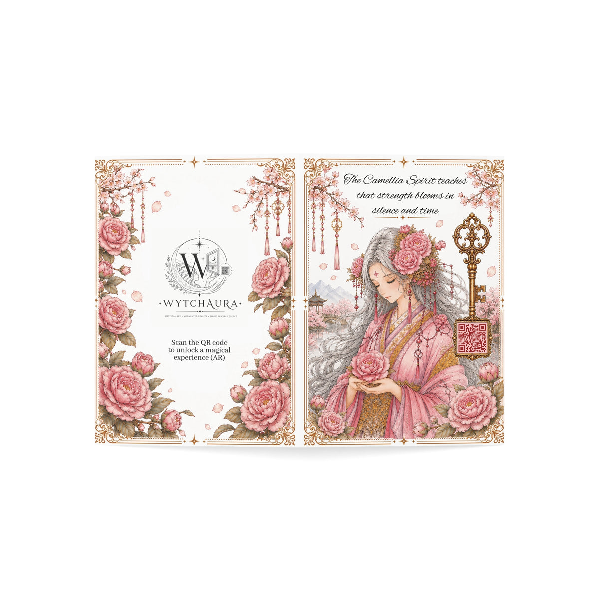 Camile Goddess - Greeting Card with a Magical Key (Envelope Included) (Set of 1 or 10)