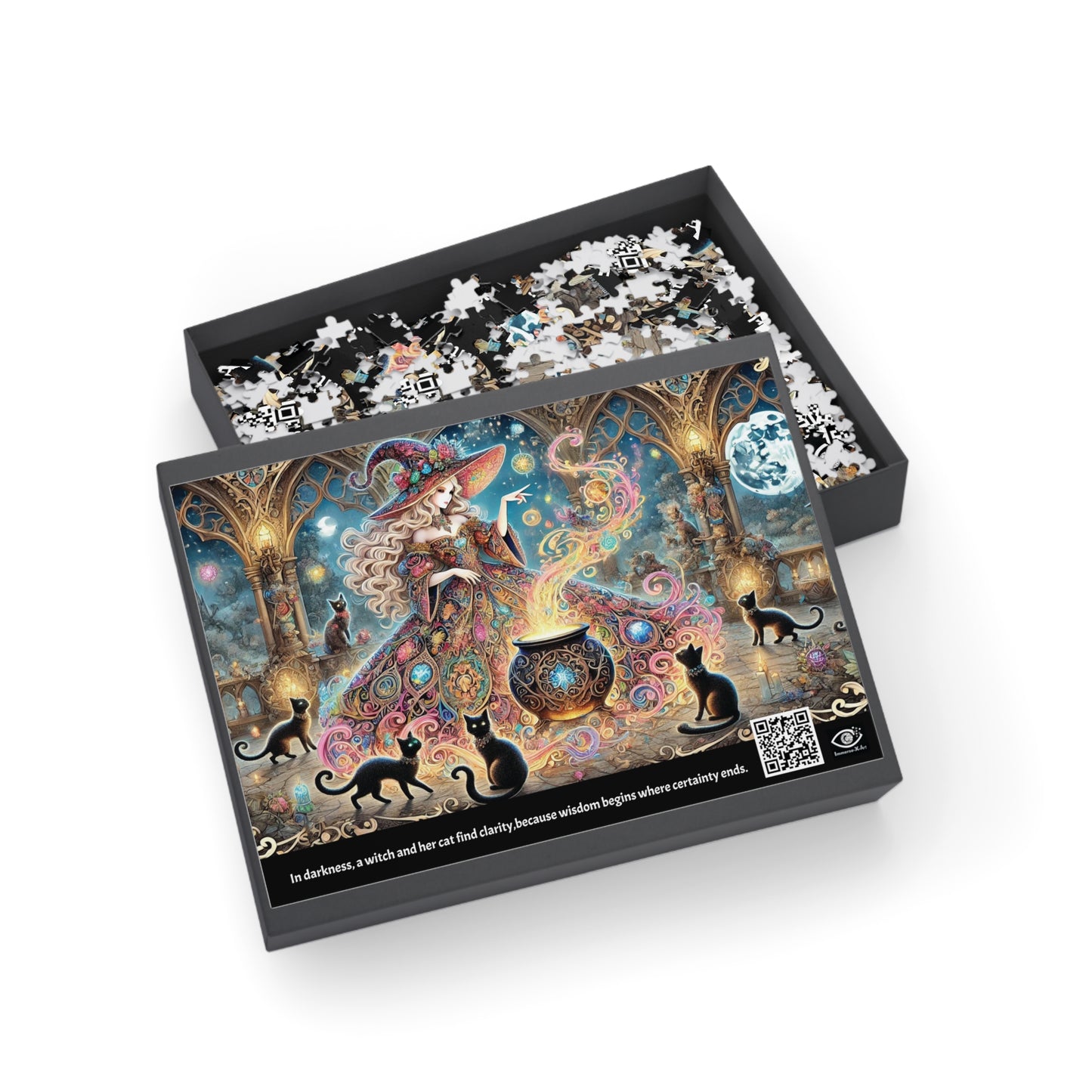 MY INNER WITCH: Cat Magic - Intricate Puzzle (1000 piece) with Augmented Reality