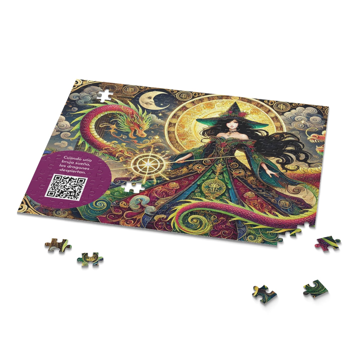 LA HECHIZERA EN MI: Dragones - Rompecabezas Intrincado (120/252/500 piezas) con Realidad Aumentada
