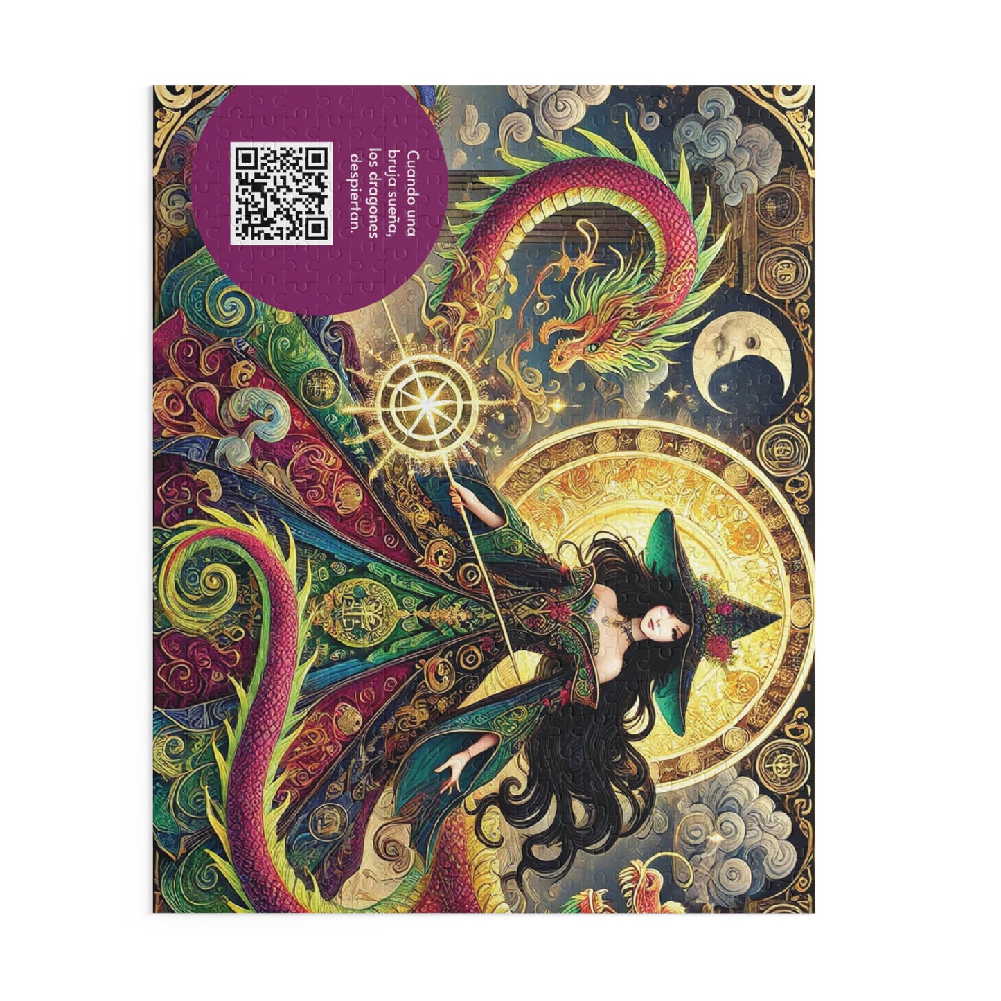 LA HECHIZERA EN MI: Dragones - Rompecabezas Intrincado (120/252/500 piezas) con Realidad Aumentada