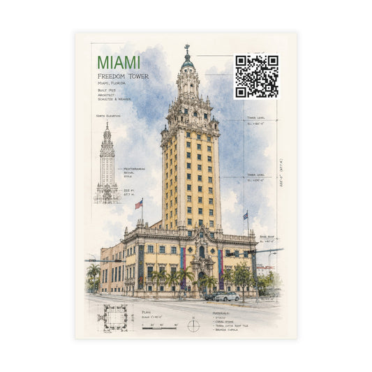 Miami Freedom Tower Postcard Augmented Reality  Bundles (envelopes not included)