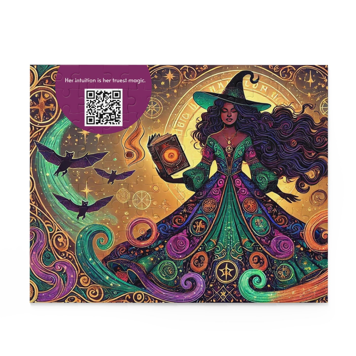 MY INNER WITCH: Bat Magic - Intricate Puzzle (120/252/500 pcs) with Augmented Reality