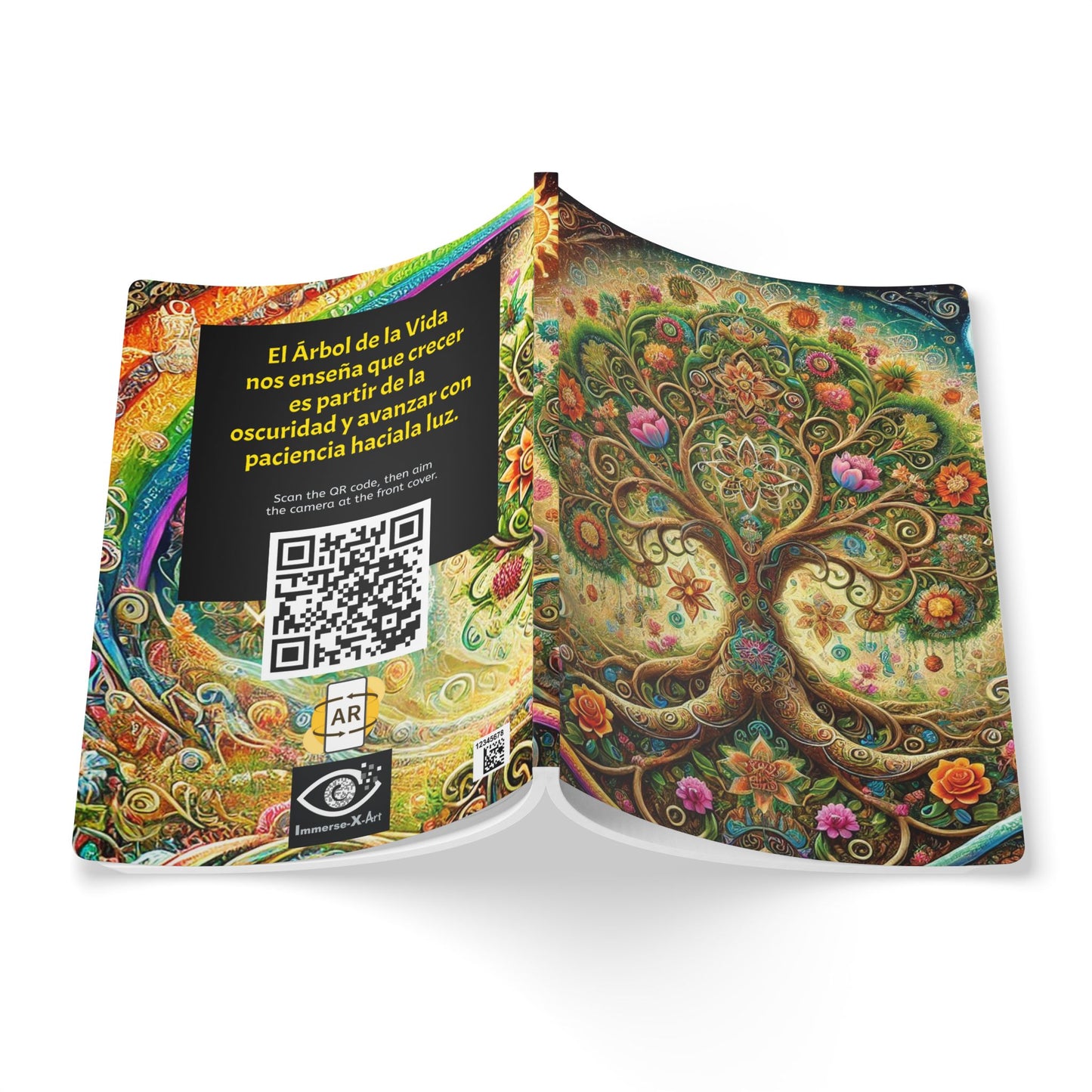 ARBOL DE VIDA - Cuaderno con Realidad Aumentada | con Arte y Frases Motivadoras