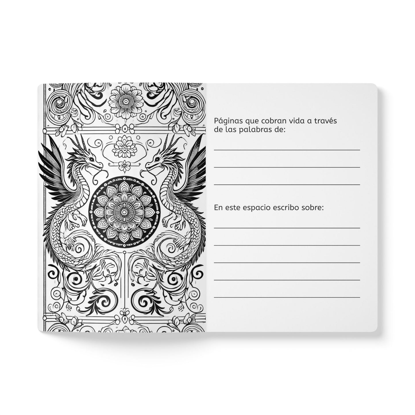 DRAGÓN Y PIEDRAS VALIOSAS - Diario con Realidad Aumentada | Cuaderno Inspirador con Arte y Frases Motivadoras
