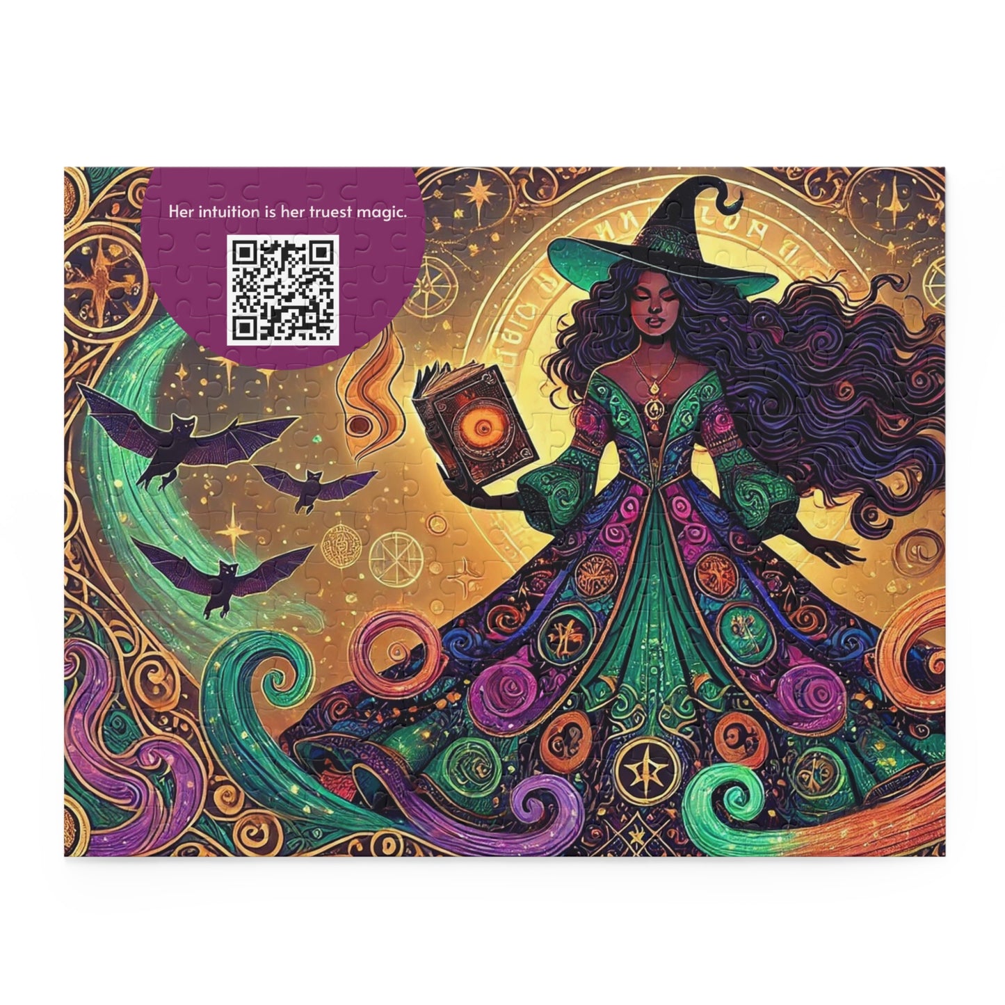 MY INNER WITCH: Bat Magic - Intricate Puzzle (120/252/500 pcs) with Augmented Reality