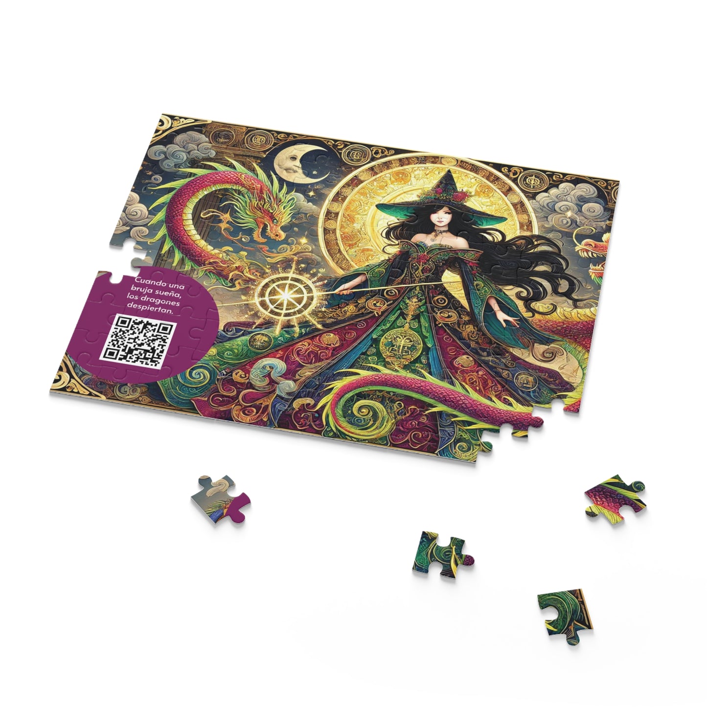 LA HECHIZERA EN MI: Dragones - Rompecabezas Intrincado (120/252/500 piezas) con Realidad Aumentada