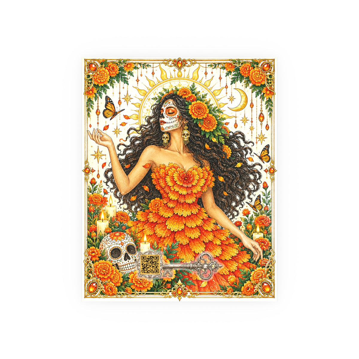La Catrina – Spirit of Día de los Muertos Poster — Satin & Archival Matte Print
