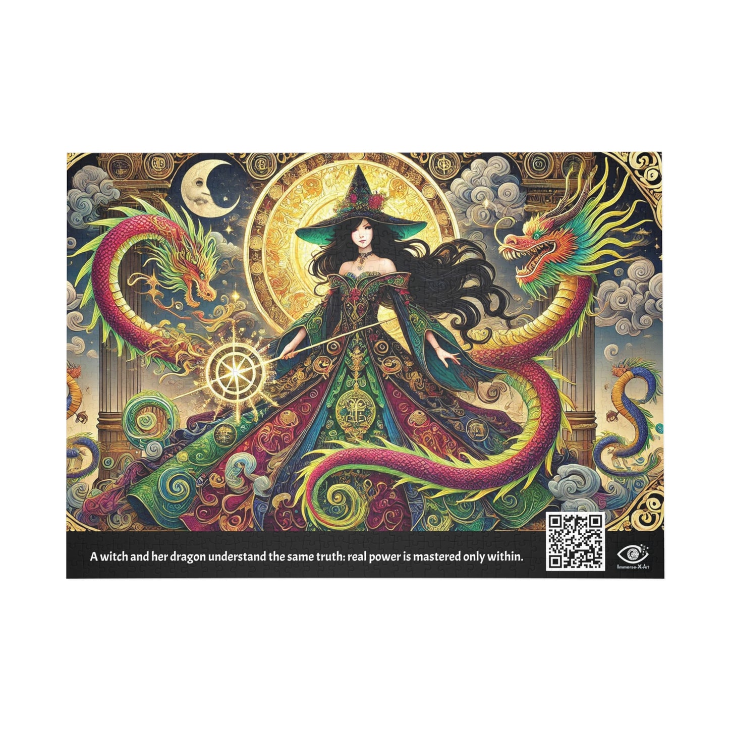 MY INNER WITCH: Dragon Magic - Intricate Puzzle (1000 piece) with Augmented Reality