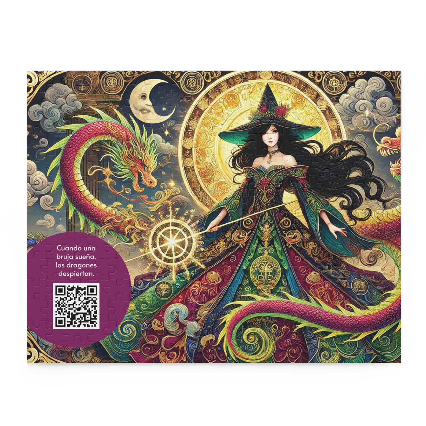 LA HECHIZERA EN MI: Dragones - Rompecabezas Intrincado (120/252/500 piezas) con Realidad Aumentada
