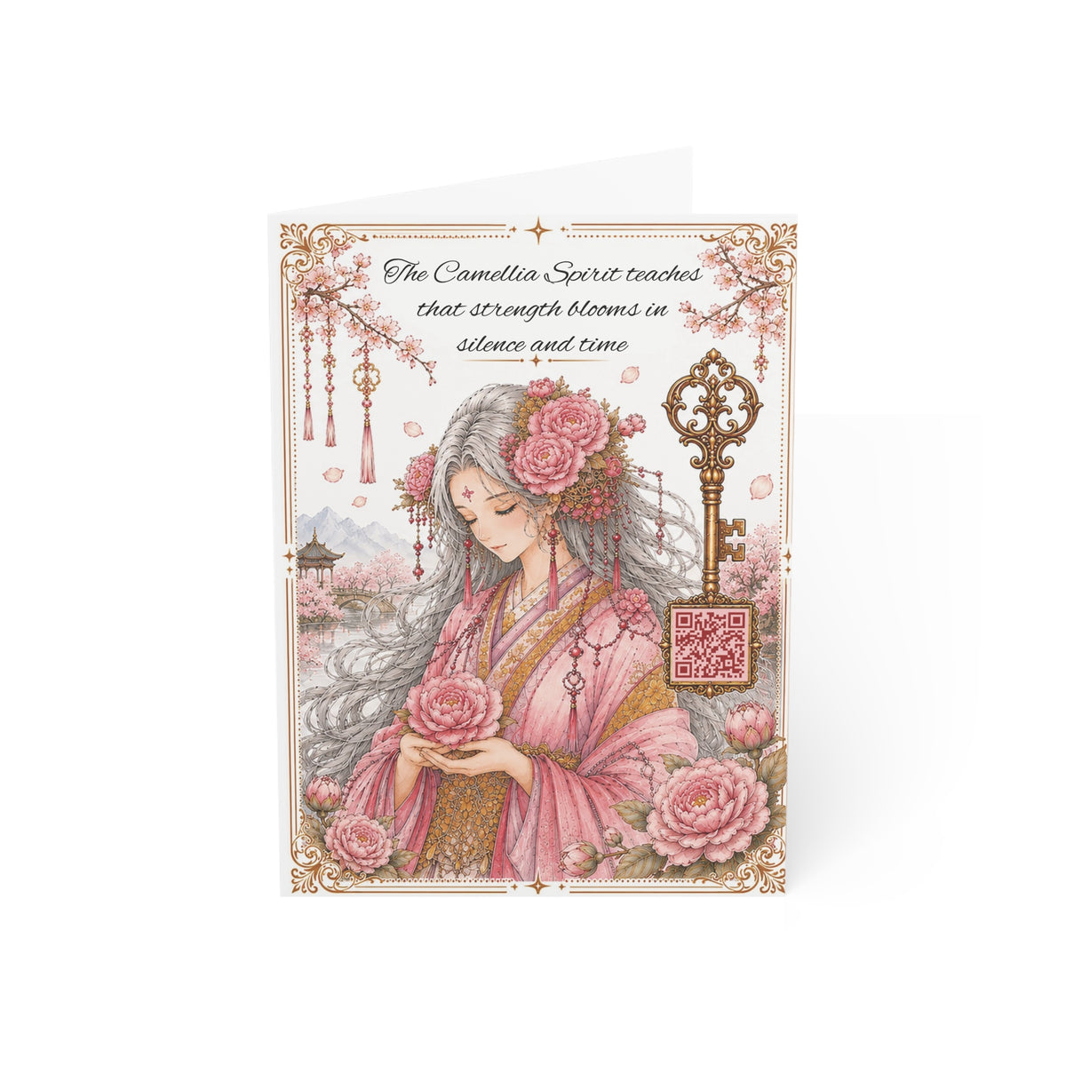 Camile Goddess - Greeting Card with a Magical Key (Envelope Included) (Set of 1 or 10)