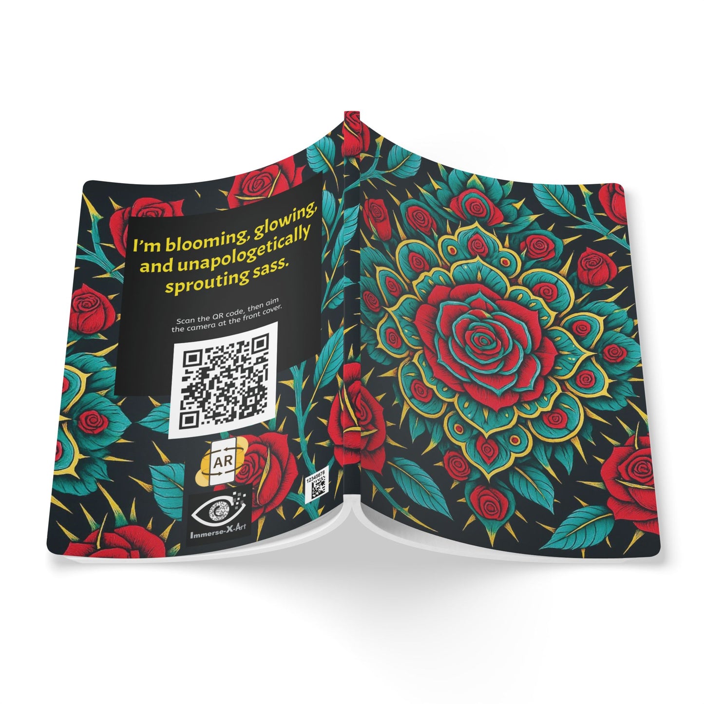 ROSES AND THORNS - Augmented Reality Journal | Inspiring Notebook with Art & Quotes