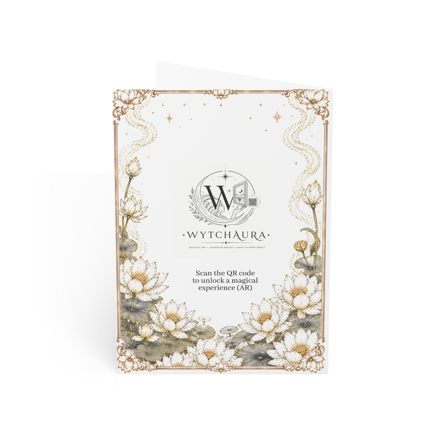Lotus Spirit - Greeting Card with a Magical Key (Envelope Included) (Set of 1 or 10)