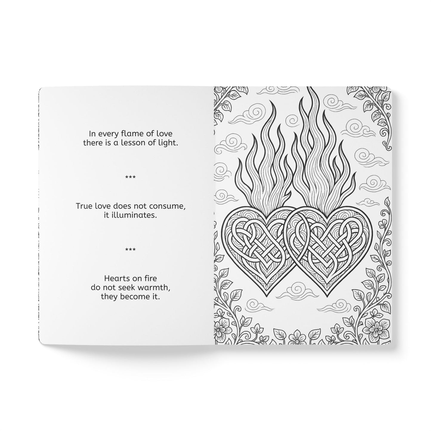 HEART ON FIRE - Journal with  an Augmented Reality Experience | Inspiring Notebook with Art & Quotes