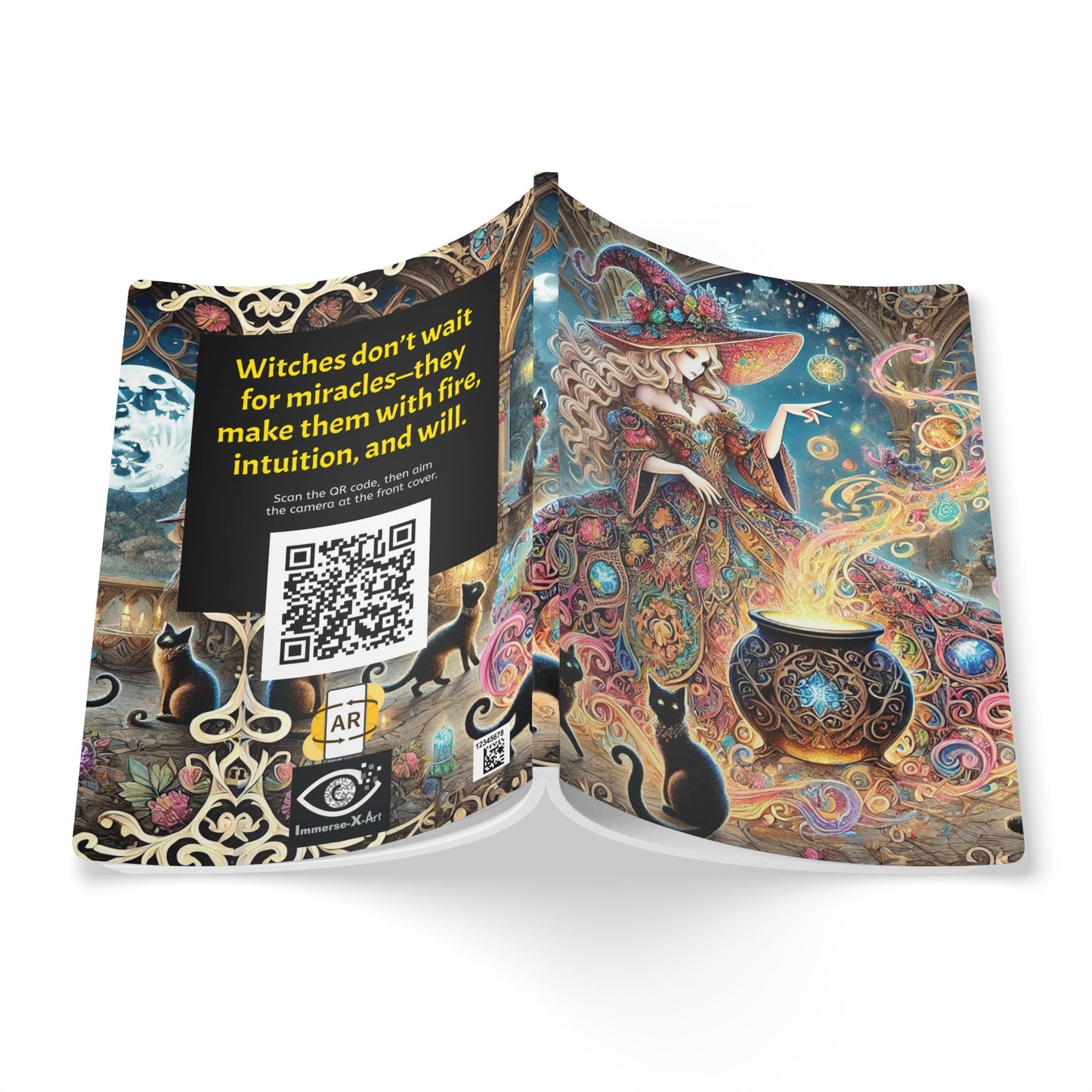 THE WITCH WITHIN / CATS - Notebook with Augmented Reality | Art & Inspiring Quotes