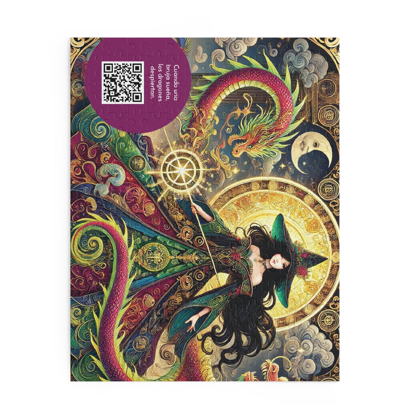 LA HECHIZERA EN MI: Dragones - Rompecabezas Intrincado (120/252/500 piezas) con Realidad Aumentada