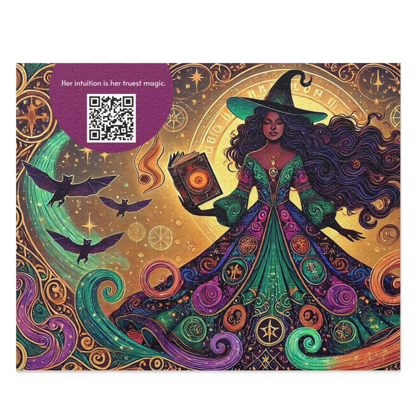 MY INNER WITCH: Bat Magic - Intricate Puzzle (120/252/500 pcs) with Augmented Reality