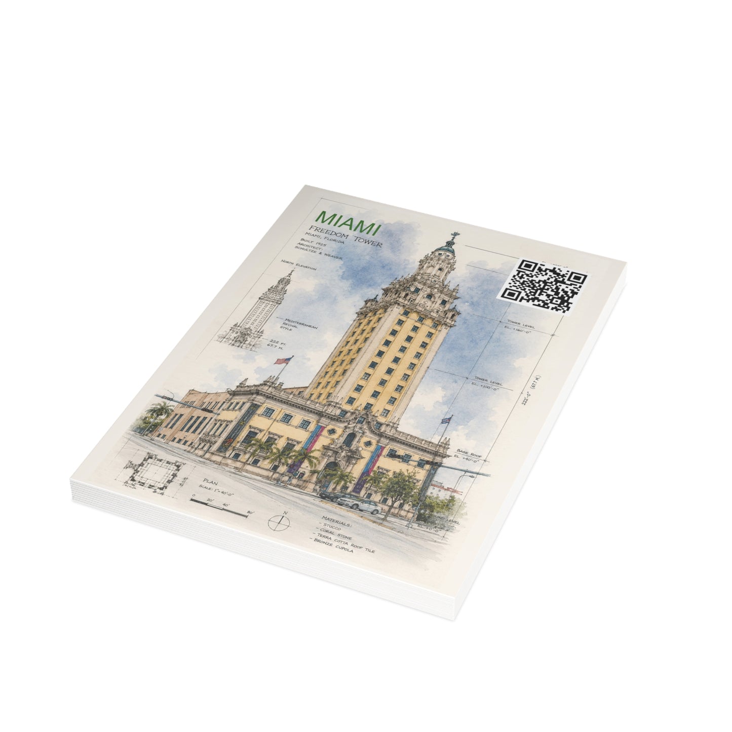 Miami Freedom Tower Postcard Augmented Reality  Bundles (envelopes not included)