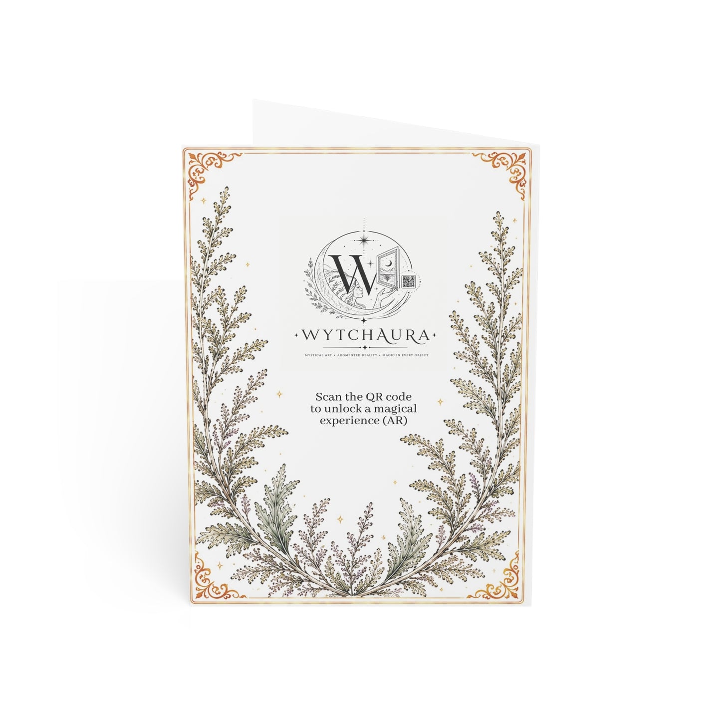 Mugwort Witch - Greeting Card with a Magical Key (Envelope Included) (Set of 1 or 10)