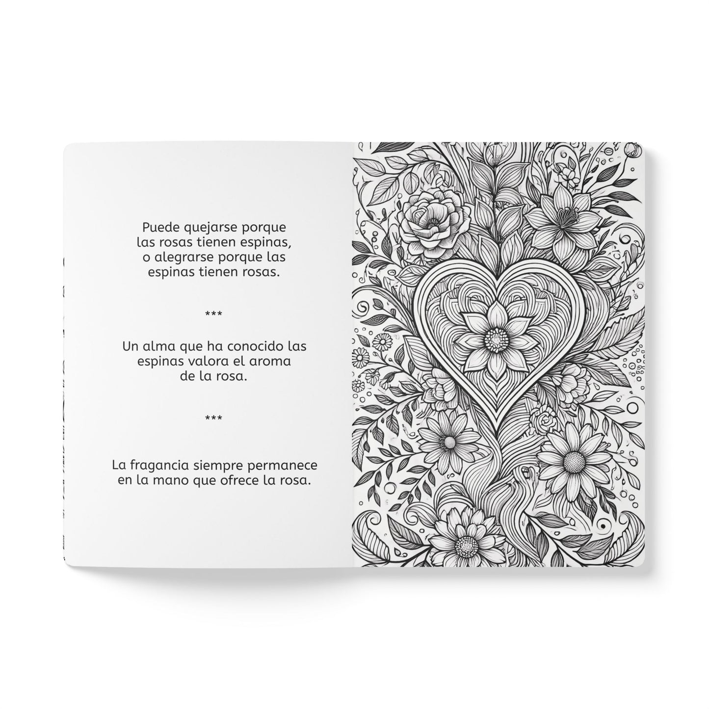 ROSAS Y ESPINAS - Cuaderno con Realidad Aumentada | Cuaderno Inspirador con Arte y Frases Motivadoras